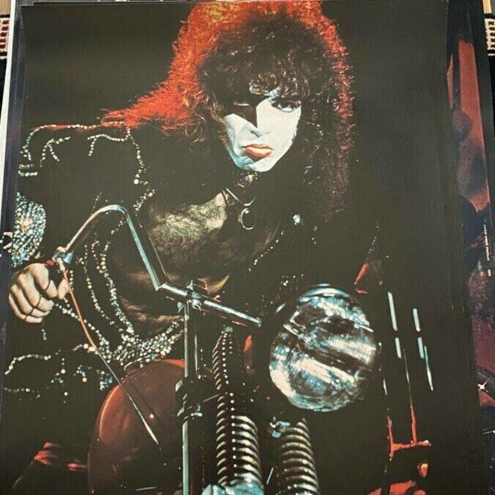 Original Vintage Aucoin Paul Stanley Kiss motorcycle poster